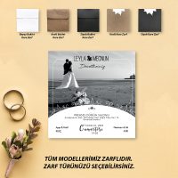 Gelin Damat Resimli Nikah Davetiyesi